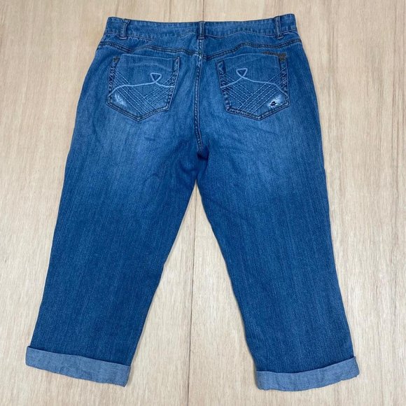 dkny cropped jeans women blue size 12 - Picture 6 of 7